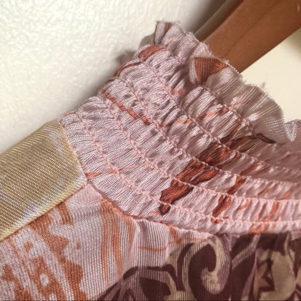 Zara Patchwork Peasant Blouse Size Large - image 8